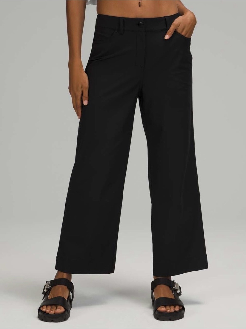 Lululemon City Sleek 5 Pocket Wide Leg Pants Black 32
